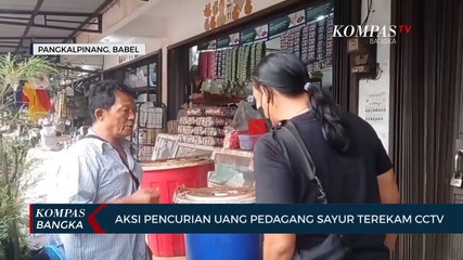 Aksi Pencurian Uang Pedagang Sayur Terekam Cctv