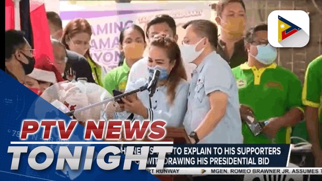 Sen. Go says he needs time to explain to his supporters his reasons for withdrawing his presidential bid | via Louisa Erispe