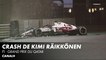Kimi Räikkönen rentre dans le mur