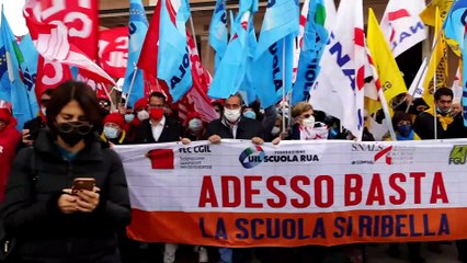 Video herunterladen: Scuola, corteo degli insegnanti a Roma: 