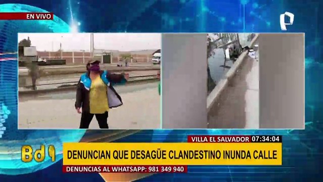 Desagüe clandestino en VES: denuncian que vecino instaló tubería y calles terminan inundadas