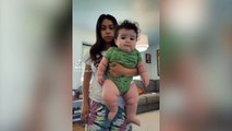 LARGER THAN LIFE - Ten-month-old baby mistaken for toddler as he weighs a hefty 29 pounds