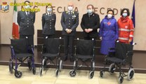 Bologna - Gdf dona carrozzine per trasporto disabili alla Croce Rossa Italiana (10.12.21)