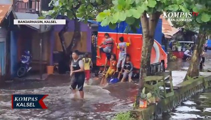 Banjir Rob di Jalan Prona I Banjarmasin, Warga Harapkan Perhatian Pemerintah