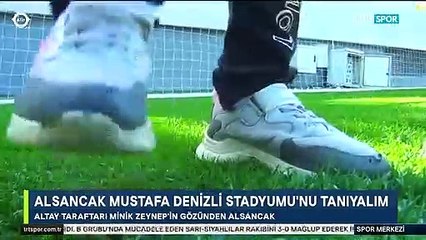 Minik zeynep Alsancak Mustafa Denizli Stadını tanıttı