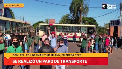 Se realizó un paro de transporte