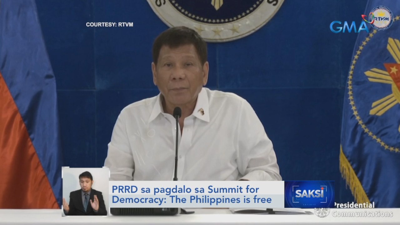 PRRD sa pagdalo sa Summit for Democracy: The Philippines is free | Saksi