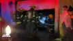 Dos automóviles terminaron consumidos por las llamas, al interior de una cochera en Santa Cecilia