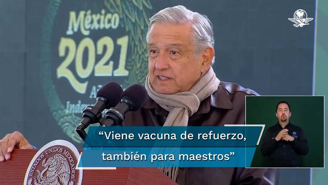 Vacuna de refuerzo contra Covid-19 será universal, anuncia AMLO