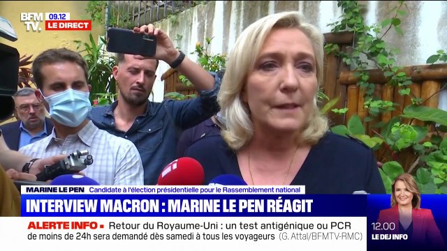 Marine Le Pen: Quand on est président de la République, être obligé d'apprendre à aimer les Français, ça veut tout dire (...) Le mépris dont il a fait preuve était le fond de sa pensée
