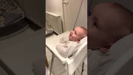 Baby Tastes Chocolate Cereal for the First Time