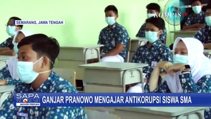 Pakai Baju Adat Jawa, Ganjar Pranowo Mengajar Antikorupsi ke Siswa SMA