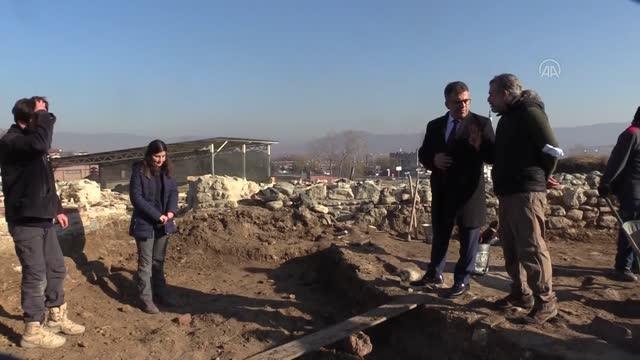 KASTAMONU - (DRONE) Pompeiopolis Antik Kenti'nde kış dönemi kazı çalışmaları başladı (1)