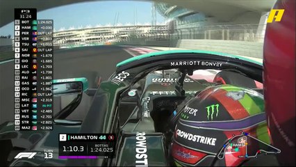 هاميلتون يسجل أسرع زمن في التجارب الحرة الثالثة بحلبة أبو ظبي