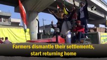 Farmers dismantle their settlements, start returning home