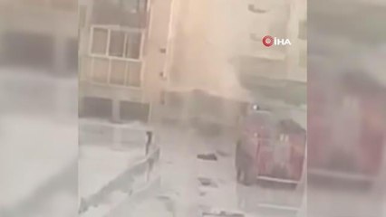 Yangını söndürürken patlama meydana geldi