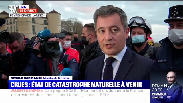 Inondations dans le sud-ouest: Gérald Darmanin affirme qu'il n'y a aucune victime à déplorer