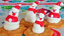 【かわいいメレンゲクッキー】雪だるま2／サンタクロース ／クリスマス【Meringue Cookies 】Snowmen2 ／ Santa Clause ／Christmas 머랭쿠키・馬林糖