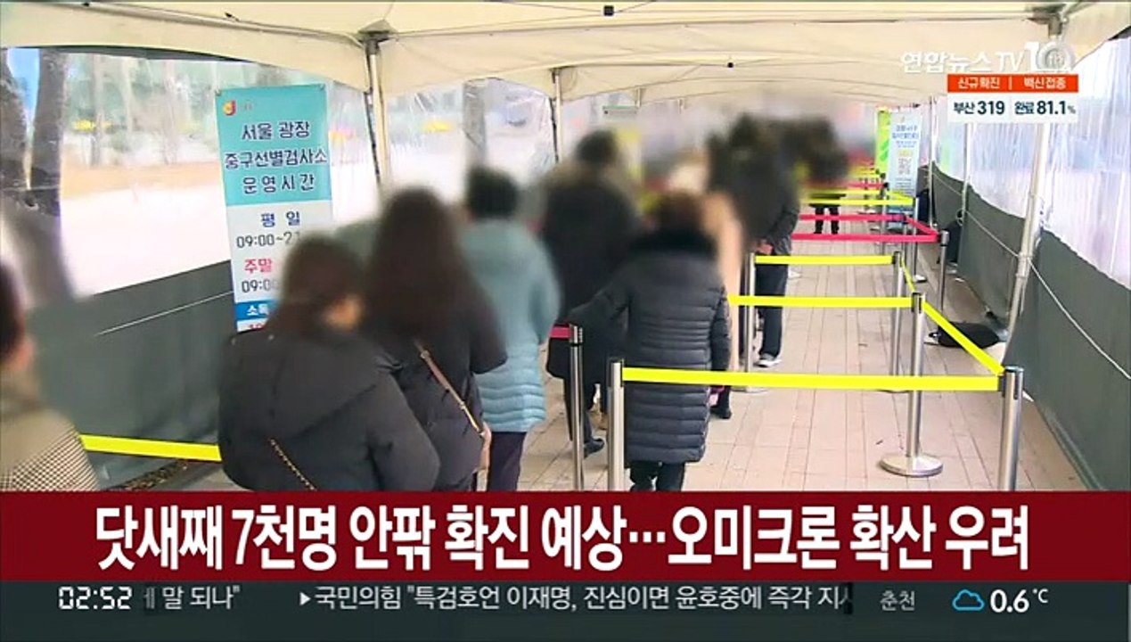 닷새째 7천명 안팎 확진 예상…오미크론 확산 우려