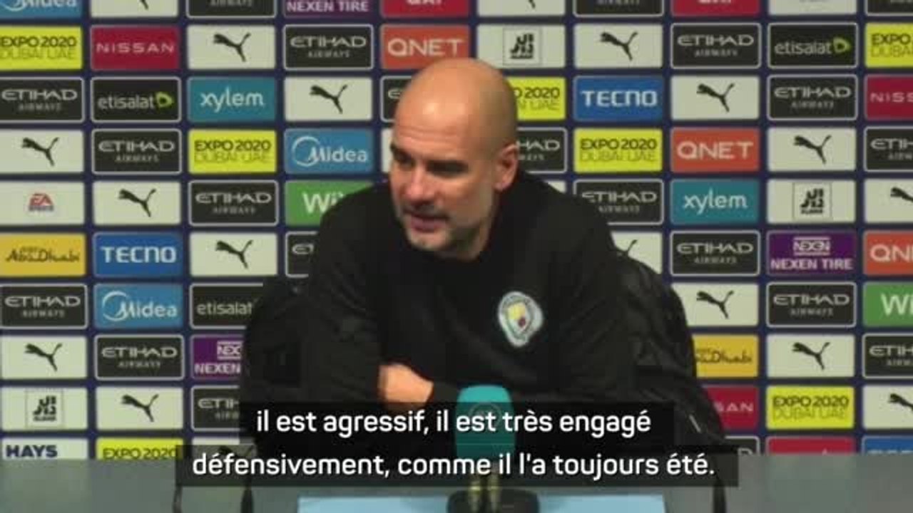 16e j. - Guardiola felicite Sterling pour son 100eme but en PL et Ederson pour son 100eme clean sheet