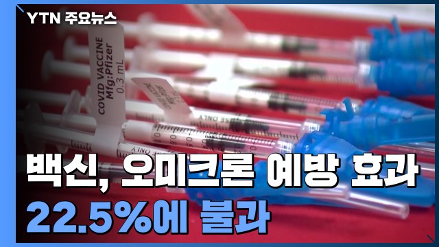 백신, 오미크론 예방효과 22.5%...추가접종 하면 75% / YTN
