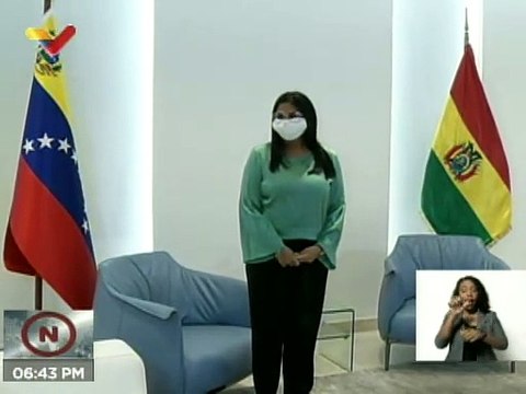 Vicepdta. Delcy Rodríguez sostiene encuentro con su homólogo de Bolivia, David Choquehuanca