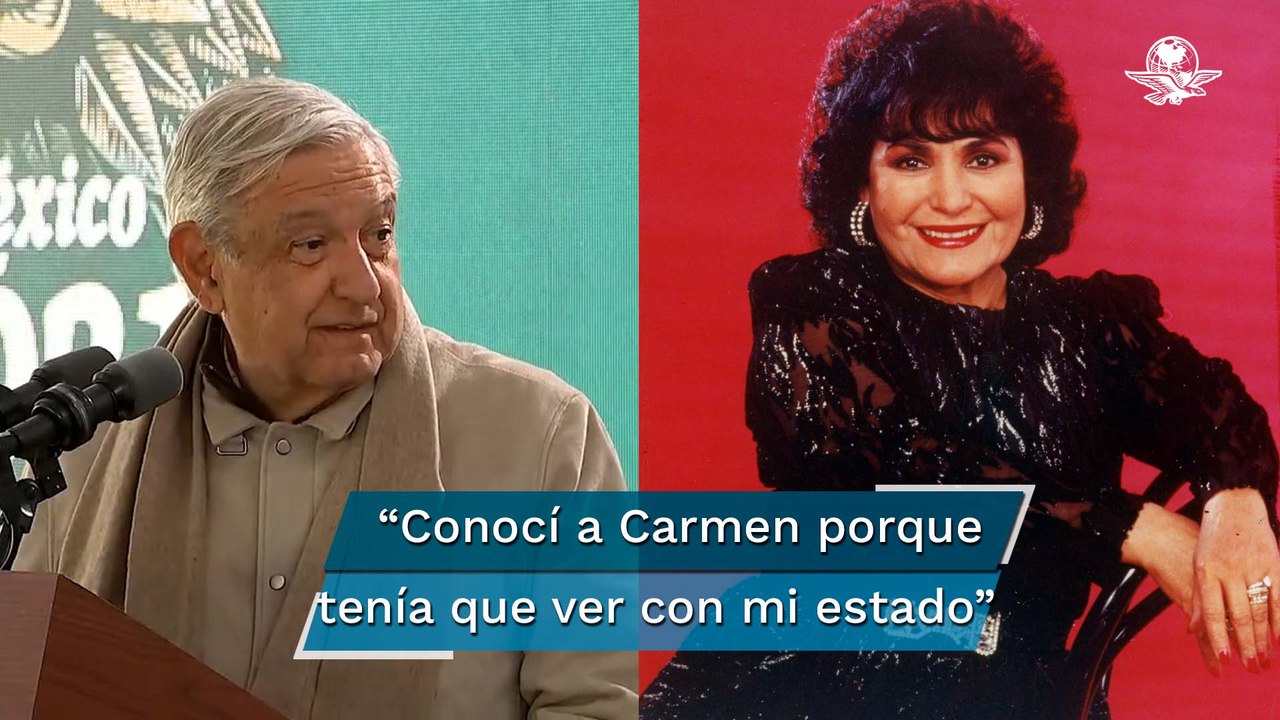 Lamenta AMLO fallecimiento de Carmen Salinas y envía condolencias a familiares