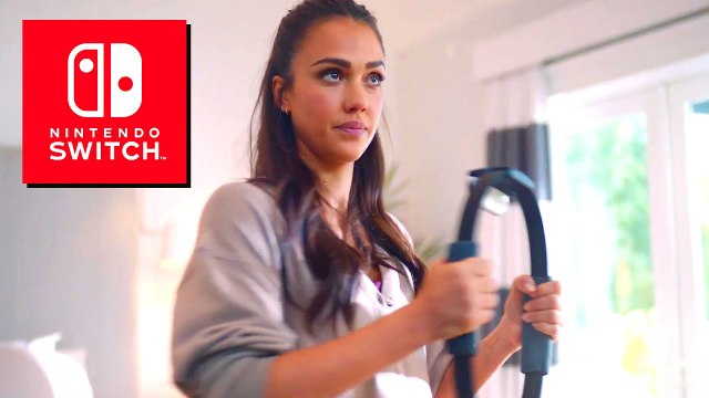 Jessica Alba joue à la Nintendo Switch OLED