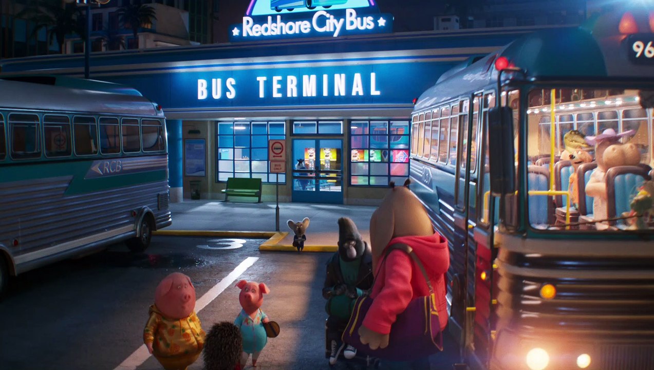 Tous En Scène 2 Film Extrait - Buster fait monter l'équipe dans le bus