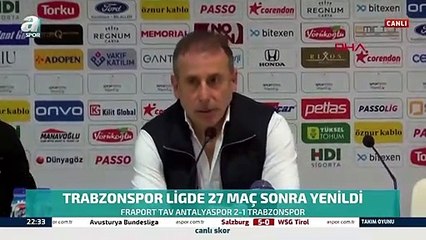 Antalyaspor 2-1 Trabzonspor Abdullah Avcı Maç Sonu Basın açıklaması