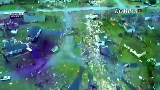 Hancur! Pantauan Udara Dampak Tornado Dahsyat di Kentucky Amerika Serikat