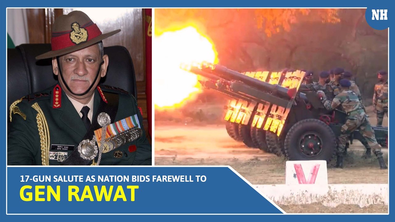 17-gun salute as nation bids farewell to Gen Rawat