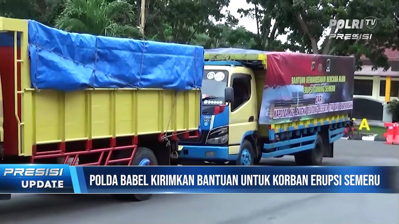 Polda Babel Kirimkan Bantuan Kemanusian Untuk Korban Erupsi Gunung Semeru