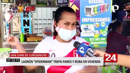 SJL: delincuente "Spider-man" trepa pared y roba vivienda en la madrugada