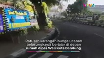 Mang Oded Wafat, Bandung Berduka Penuh Karangan Bunga