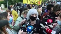 Así fue la manifestación en Canet de Mar contra el 25% del castellano en las aulas