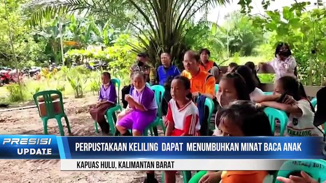 Aipda Belmi Siallagan Melakukan Giat Perpustakaan Keliling Di Putussibau Utara Kapuas Hulu