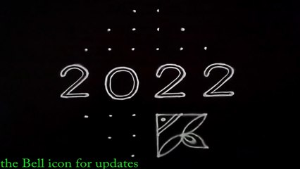 2022 new year rangoli design with diyas