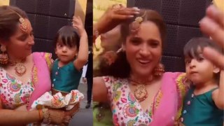 Ankita Lokhande ने sangeet ceremony में Jay और Maahi की बेटी Tara संग लगाए ठुमके; Video|  FilmiBeat