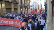 Protesta para reclamar en Barcelona para derechos y justicia social