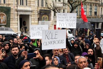 Beyoğlu'nda deve ve eşek ile PCR protestosu