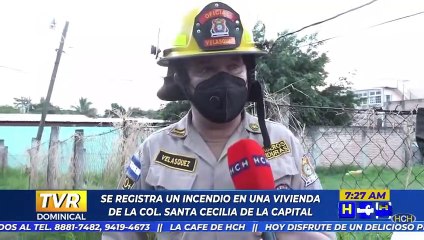 Se registra un incendio en una vivienda de la col. Santa