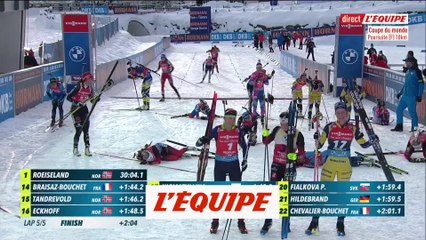L'arrivée de la poursuite de Hochfilzen - Biathlon - CM (F)