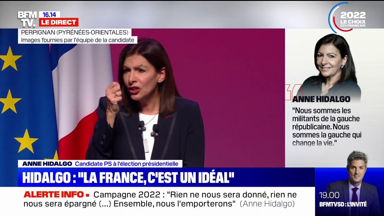 Anne Hidalgo: "Je suis la candidate de l'unité dans la justice, de la concorde, de la réconciliation de la France avec elle-même"