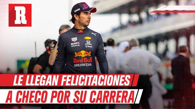 Checo Pérez felicitado por su gran carrera en Abu Dabi