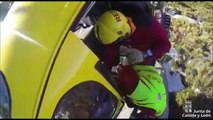 Rescate de Protección Civil en el Pico La Mira, Ávila