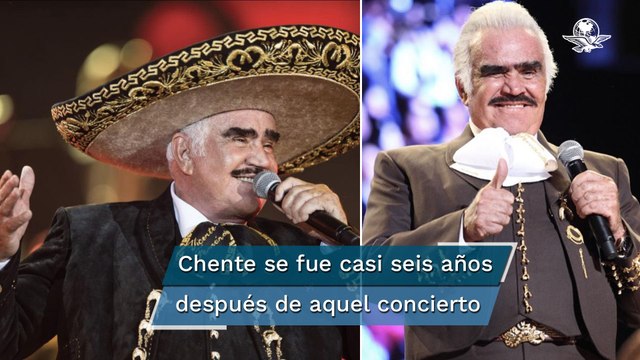 Más de 40 canciones y muchos shots de tequila: así fue el último concierto de Vicente Fernández