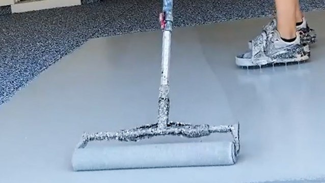 Repairing a cracked garage floor with epoxy