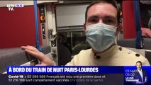 À bord du train de nuit Paris-Lourdes