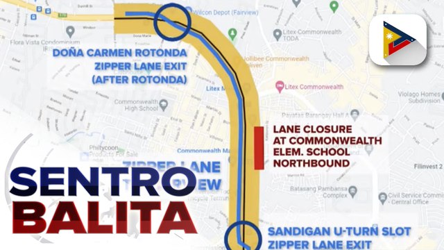 Dalawang lanes ng Commonwealth Ave., isasara para bigyang-daan ang konstruksyon ng MRT-7 Manggahan Station